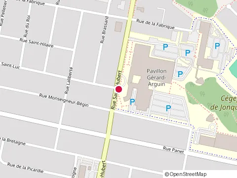 Location of Marmitons Etudiants de Jonquie at 2505 Rue Saint-Hubert, Jonquière