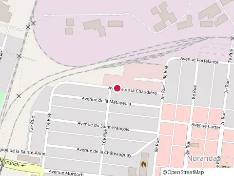 Location of Martel Amenagement at 67 avenue Chaudiere, Rouyn-Noranda