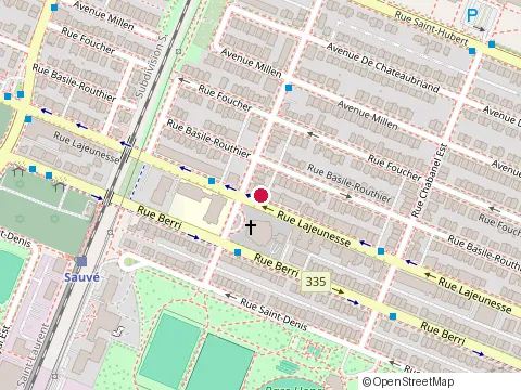 Location of Martini Pizzeria at 9481 Rue Lajeunesse, Montréal