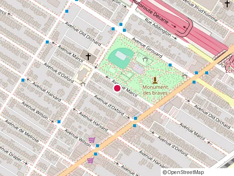 Location of Mashees at 2081 avenue Wilson, Montréal