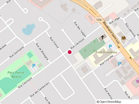 Location of Mass'Encorps at 15 Rue Clermont, Saint-Jean-sur-Richelieu