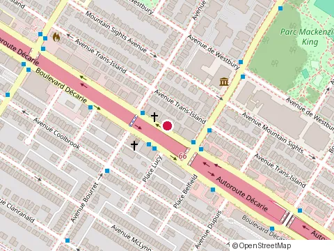 Location of Massage at 5777 B Decarie Blvd, Montréal
