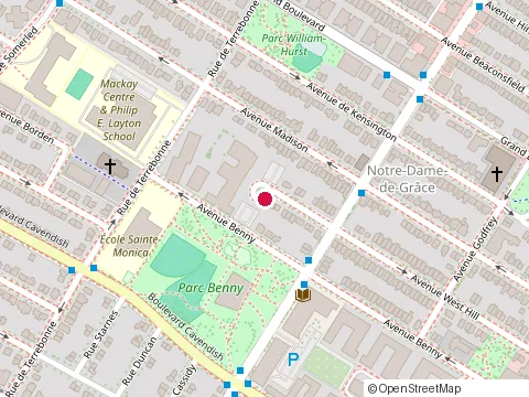 Location of Math Elites at 4410 W Hill Ave, Montréal