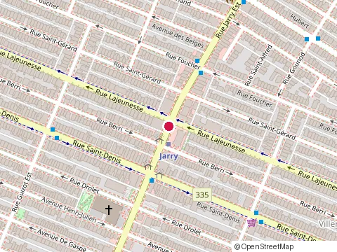 Location of Matka Handi Restaurant at 522 Jarry St W, Montréal