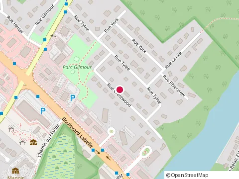Location of Maxime Foucault Construction at 156 Rue Crestwood, Rosemère