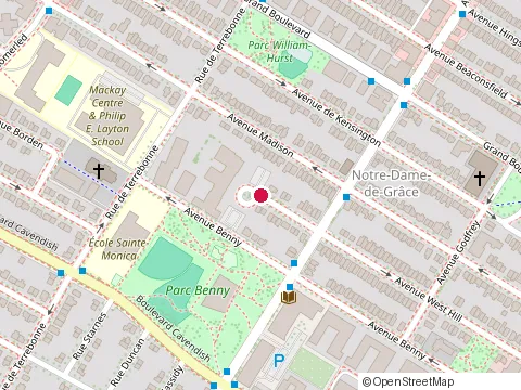 Location of Mcc Adolescents at 4410 Avenue West Hill, Montréal
