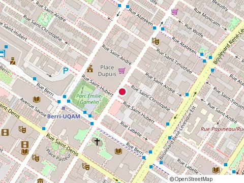 Location of Mcdonald'S at 850 Rue Sainte-Catherine E, Montréal