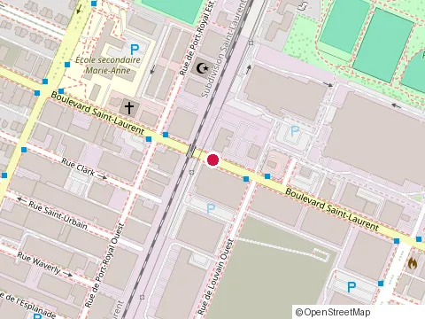 Location of Medic + at 200-9333 boulevard Saint-Laurent, Montréal