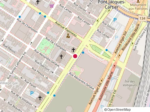 Location of Melançon Marceau Grenier & Sciortino at 1717 boulevard René-Lévesque E, Montréal