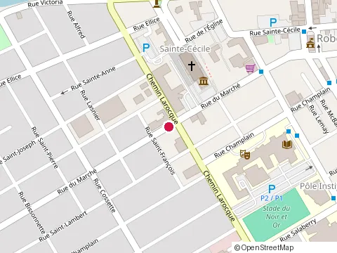 Location of Mélanie Derepentigny-Dubé at 100 Rue du Marché, Salaberry-de-Valleyfield