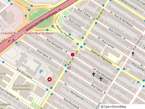 Location of Melo Poulet at 1645 Rue Jarry E, Montréal