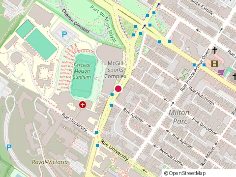 Location of Memorial Pool at 475 Pine Ave W, Montréal