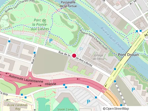Location of Menuiserie de la Capitale Inc at 60 Rue de la Pointe-aux-Lièvres, Québec