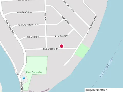 Location of Menuiseries C.P.F Inc. at 92 Rue Docquier, Saint-Jean-sur-Richelieu