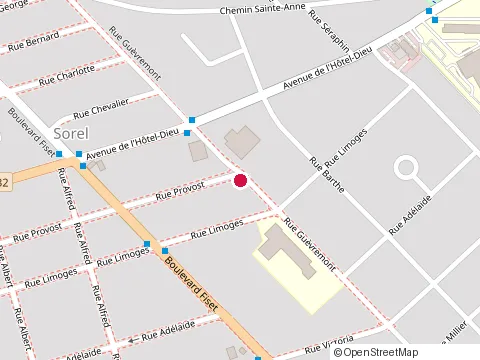 Location of Metro Sorel at 125 Rue Guévremont, Sorel-Tracy