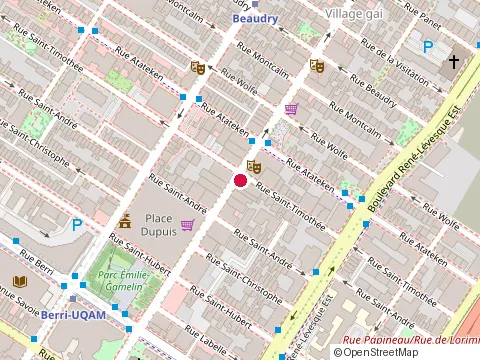 Location of Mikes - Montreal at 902  Rue Sainte-Catherine E, Montréal