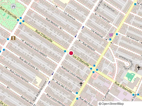 Location of Mile Ex Club at 5985 Rue d'Iberville, Montréal