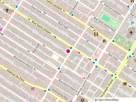 Location of Mille et Une Saveurs at 107 Fairmount Av W, Montréal