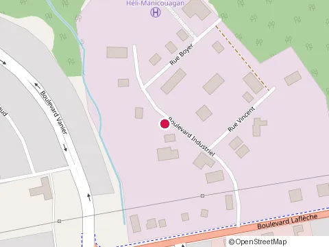 Location of Miller Transport Excavation at 1360 Bd Industriel, Baie-Comeau