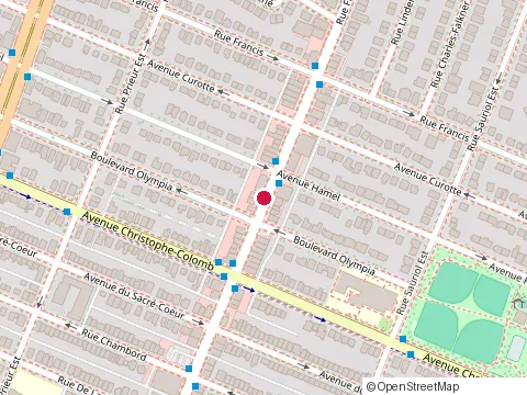 Location of Mimosa Esthétique at 1470 Rue Fleury E, Montréal