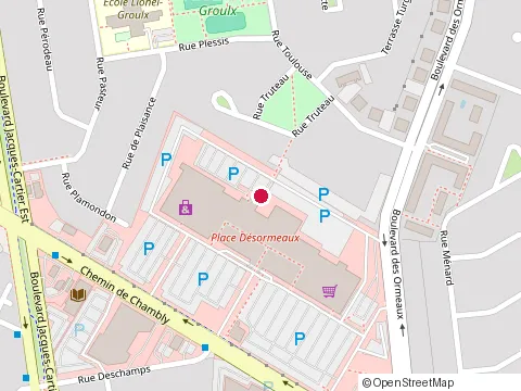 Location of Mini Excavation Go Pelouse at Cp 57110 Csp Centre Maxi, Longueuil