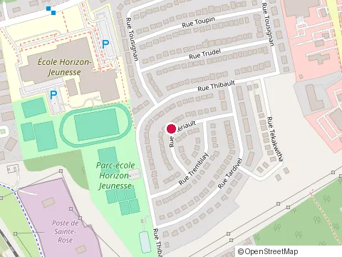Location of Mini-Excavation Frederic Dionne at 1544 Theriault, Laval