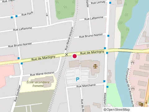 Location of Ministere de la Justice at 25 de Martigny Rue O, Saint-Jérôme