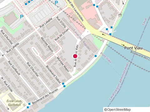 Location of Miradax Inc. at 46 Rue du Pont Viau, Laval