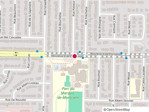 Location of Mitchell-Montcalm School (Pavillon Montcalm) at 2050 Boulevard de Portland, Sherbrooke