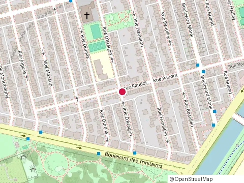 Location of Mon Cinéma at 6950 Rue d'Aragon, Montréal
