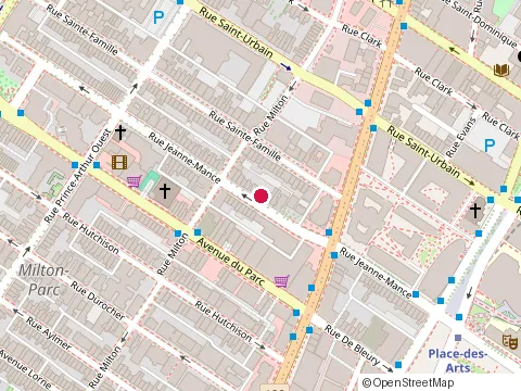 Location of Mona Hanne at 3469 Jeanne-Mance St, Montréal