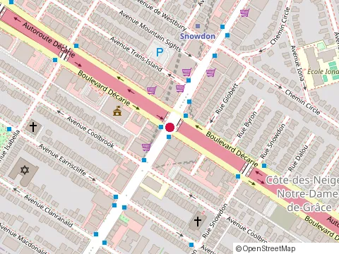 Location of Monaco Motors at 5000 boulevard Décarie, Montréal