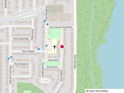 Location of Monsignor Charbonneau Elementary School at 661 Rue Allaire, Gatineau