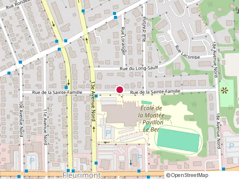 Location of Montee Ecole at 940 Rue de la Sainte-Famille, Sherbrooke