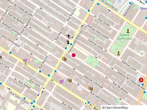 Location of Montreal High School - Adult Education Centre at 3711 Rue de Bullion, Montréal