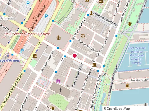 Location of Montreal Lawyer at 445 Saint-Laurent Boulevard, Montréal