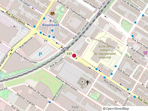 Location of Montreal Motorized Equipment Trade School at 5455 Saint Denis St, Montréal