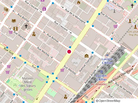 Location of Montreal Studycom at 1425 boulevard Rene-Levesque O, Montréal