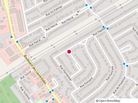 Location of Moreau Arsene at 5390 Rue de Paname, Laval