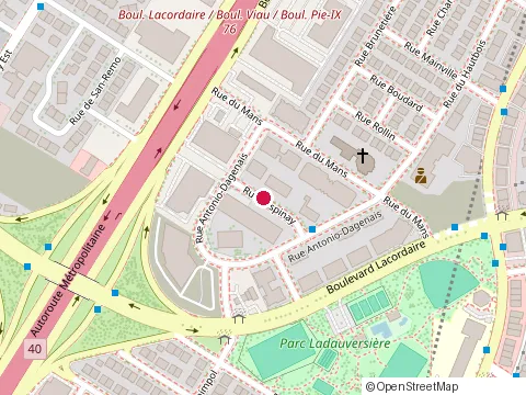 Location of Moretti A at 7675 Rue Lespinay, Saint-Léonard
