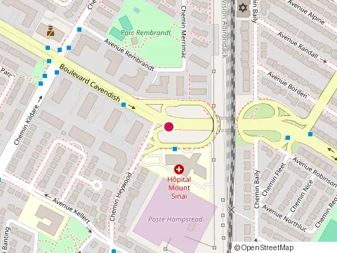 Location of Mount Sinai Hospital Foundation at 5690 Cavendish, Montréal