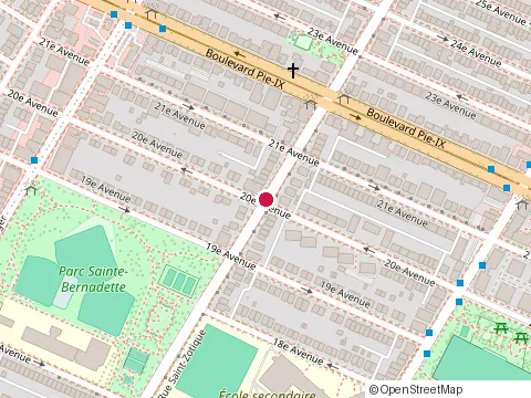 Location of Multi-Services E Fortin at 3887 St Zotique Est, Montréal