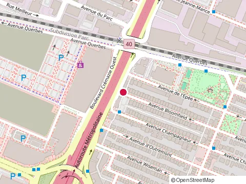 Location of Multichoice Renovation at 8681 avenue Bloomfield, Montréal