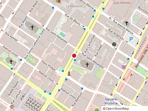 Location of Multihexa at 503 boulevard René-Lévesque O, Montréal