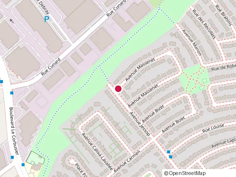 Location of Multiservices Carousel at 1647 avenue Massenet, Laval