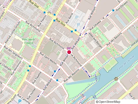 Location of Mxt Inc at 104-1744 Rue William, Montréal