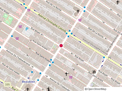 Location of Nacho Libre at 913 Rue Beaubien E, Montréal