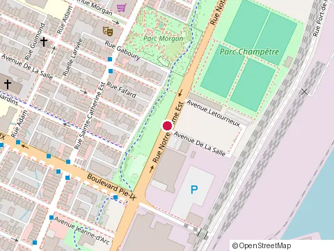 Location of Nelson Inc at 4100 Notre-Dame St. East, Montréal