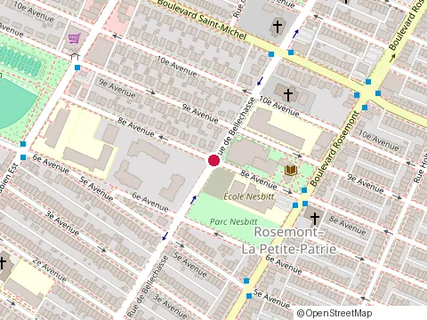 Location of Nesbitt Elementary School at 6108 8E Avenue, Montréal