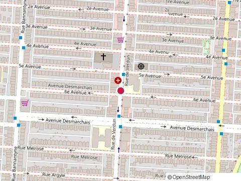 Location of New Verdun Restaurant at 5001 Rue de Verdun, Verdun